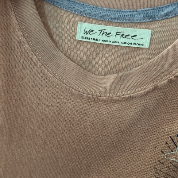 WE THE FREE Women’s FREE PEOPLE Embroidered Top, XS, OVERSIZED - Picture 2 of 5